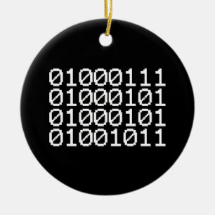 BINARY GEEK JULGRANSPRYDNAD KERAMIK