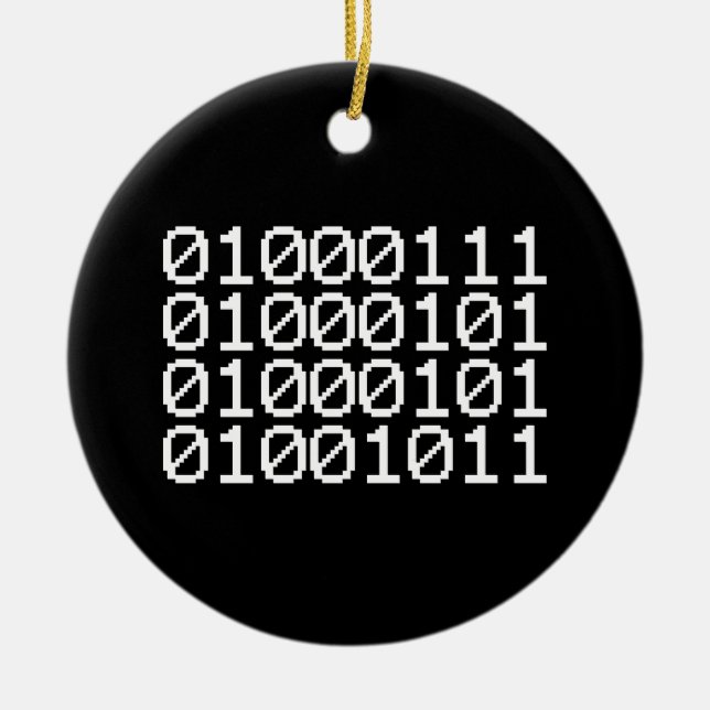 BINARY GEEK JULGRANSPRYDNAD KERAMIK (Framsidan)