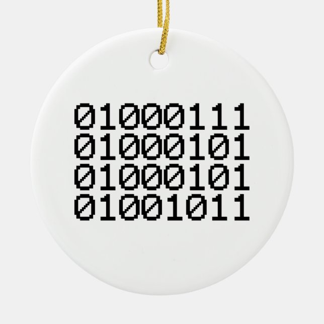 BINARY GEEK JULGRANSPRYDNAD KERAMIK (Framsidan)