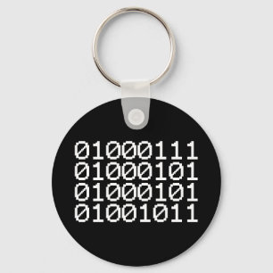 BINARY GEEK KEYCHAIN NYCKELRING