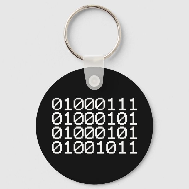 BINARY GEEK KEYCHAIN NYCKELRING (Framsida)