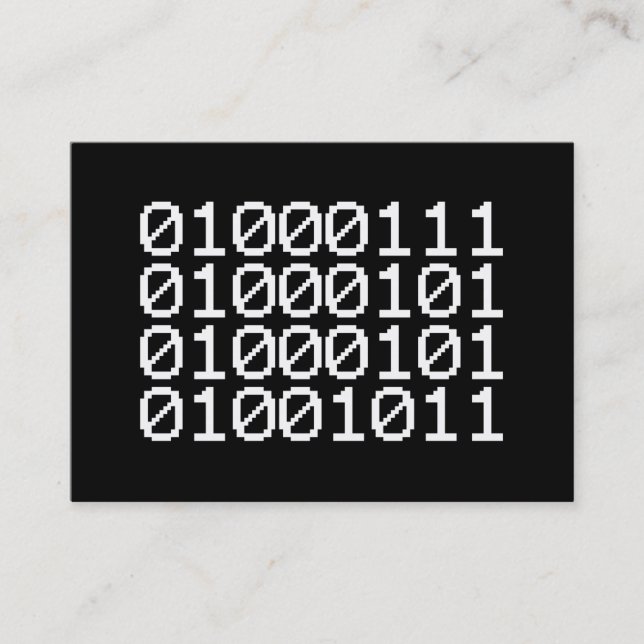 BINARY GEEK VISITKORT (Framsida)