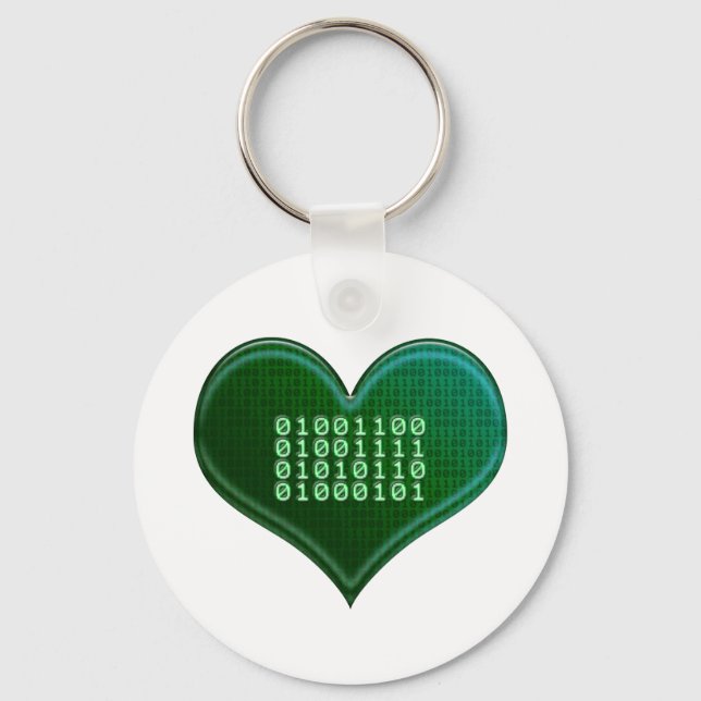 Binary KÄRLEK Nyckelring (Framsida)