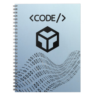 Binary Logic Spiral Notebook – Modern Design Anteckningsbok