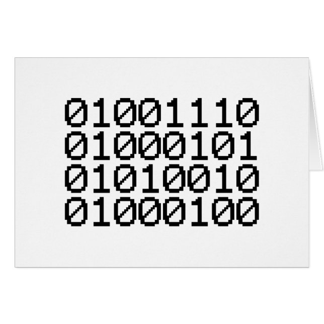BINARY NERD CARD HÄLSNINGSKORT (Framsidan Horizontal)