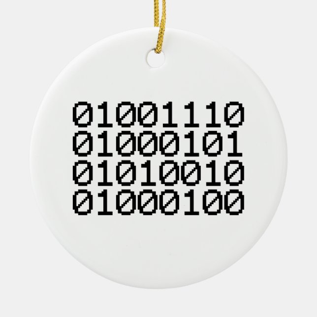 BINARY NERD JULGRANSPRYDNAD KERAMIK (Framsidan)