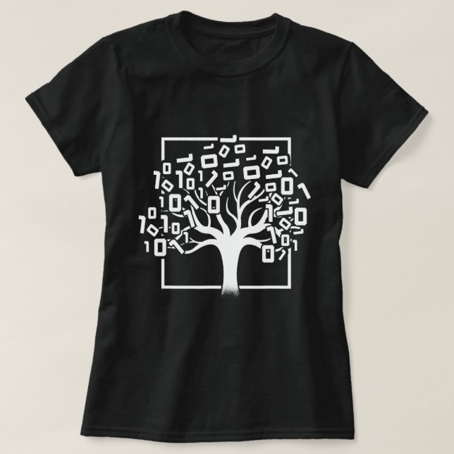 Binary Träd Computer Science Coding Programmer App T Shirt (Design framsida)