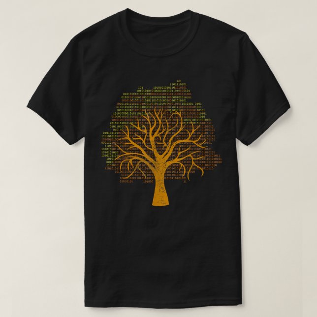 Binary Tree Computer Coding  T Shirt (Design framsida)