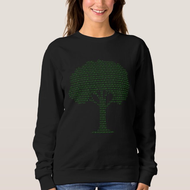 Binary Tree Computer Science Coding T Shirt (Framsida)