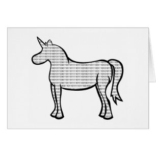Binary Unicorn Hälsningskort
