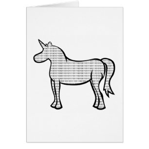 Binary Unicorn Hälsningskort
