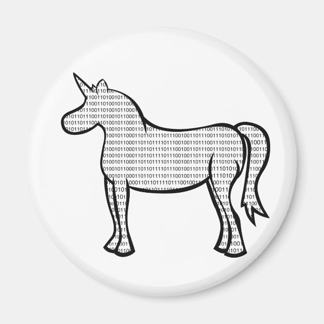 Binary Unicorn Magnet (Framsidan)