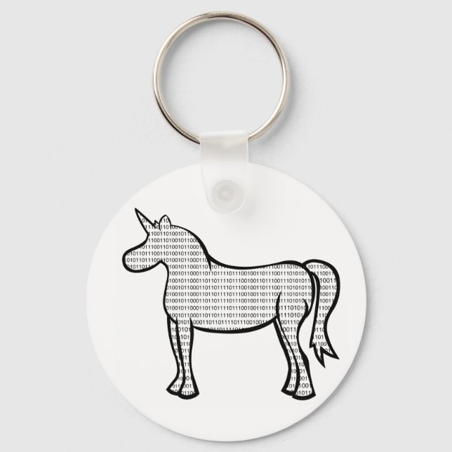 Binary Unicorn Nyckelring (Framsida)