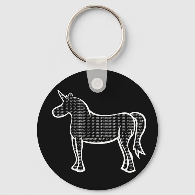 Binary Unicorn Nyckelring (Framsida)