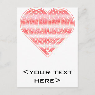 Binary Valentine vykort