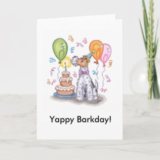 Binda det Yappy barkday kortet för foxterriern med Kort