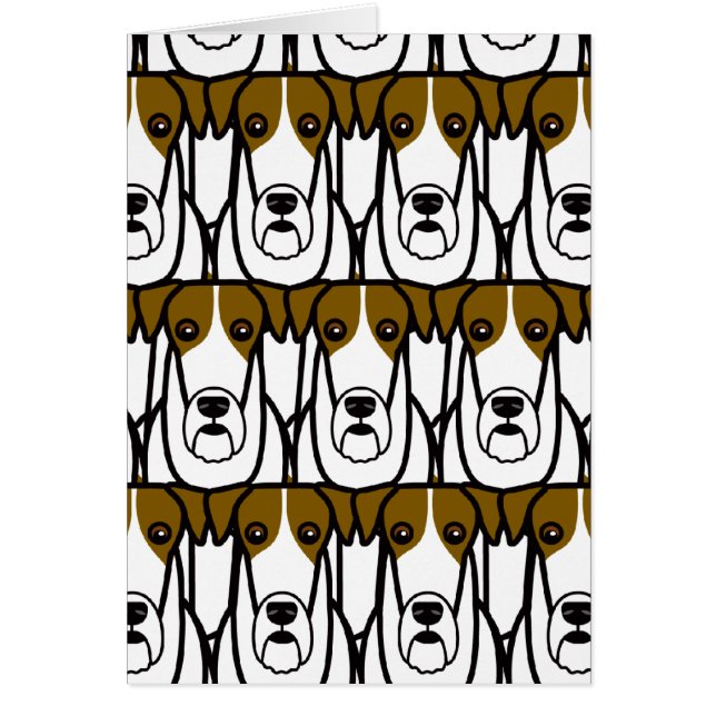 Binda foxterrier hälsningskort (Framsidan)