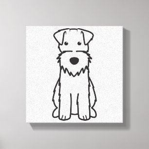 Binda foxterrierhundtecknaden canvastryck