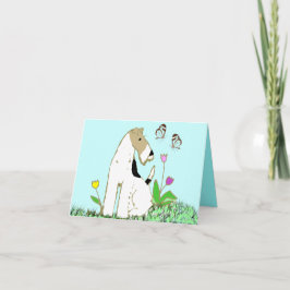 Binda foxterriern och fjärilar kort