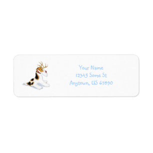 Binda foxterrierrenetiketter returadress etikett