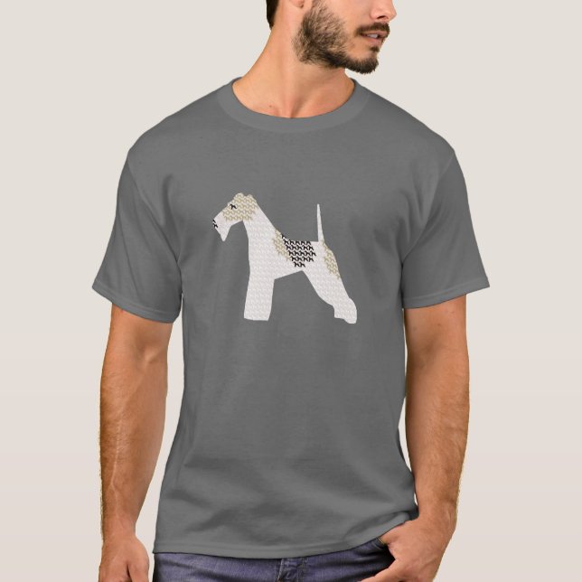 Binda foxterriersilhouettes tee shirt (Framsida)