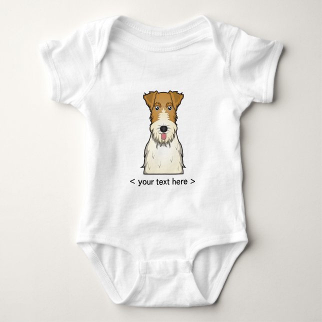 Binda foxterriertecknadpersonligen t-shirt (Framsida)