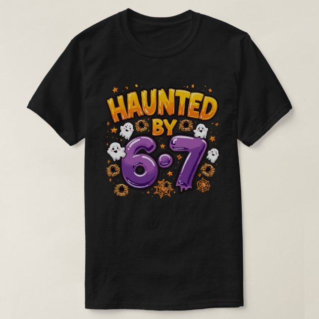 Bindad av 6-7 Halloween Spöken och Spiders T Shirt (Design framsida)