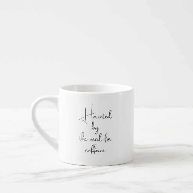 Bindad av kaffet White Halloween Espressomugg (Vänster)