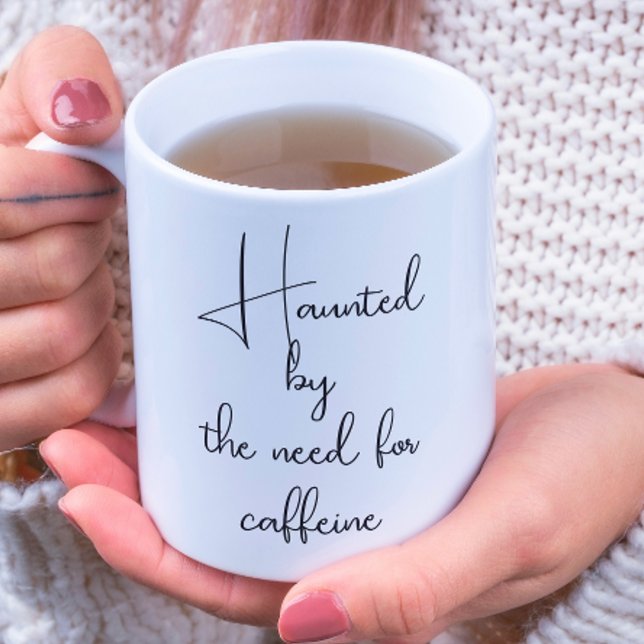 Bindad av kaffet White Halloween-kaffe Mugg (Skapare uppladdad)