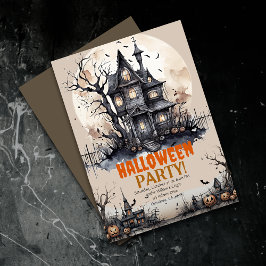 Bindad mansion Halloween-inbjudan till talokyparti Meddelande