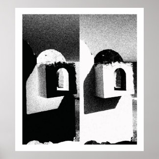 Bindemedel, svart och vitt, Fuerteventura Poster