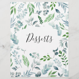 Binder-flik för vattenfärg, botaniskt recept, tabb