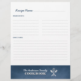 Binder för inmatning av Blue Chalkboard Family Coo