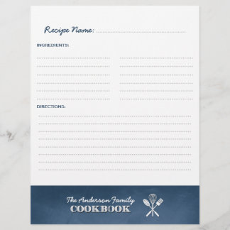 Binder för inmatning av Blue Chalkboard Family Coo