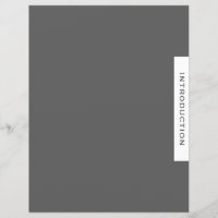Binder Section Divider | Inledning | GRÅTT