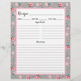 Binder-sida för Blommönstret rosa ros