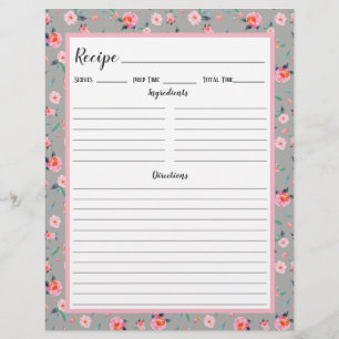 Binder-sida för Blommönstret rosa ros