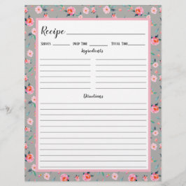 Binder-sida för Blommönstret rosa ros