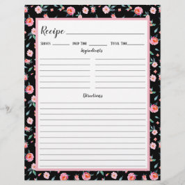 Binder-sida för Blommönstret rosa ros