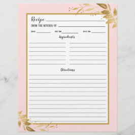 Binder-sida för Rosa Guld Foliage Recipe