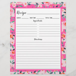 Binder-sidan för rosa ros Blommigt Rand