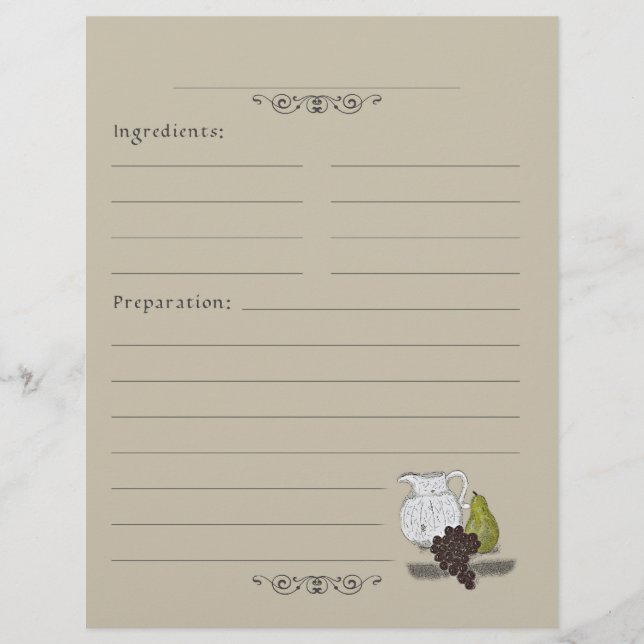 Binder-sidor för Rustic still Life Illustration Re (Framsida)