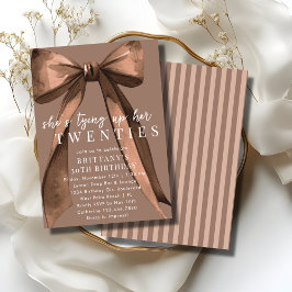 Binder upp mina 20-tal Brown Coquette-skjorta 30-å Inbjudningar