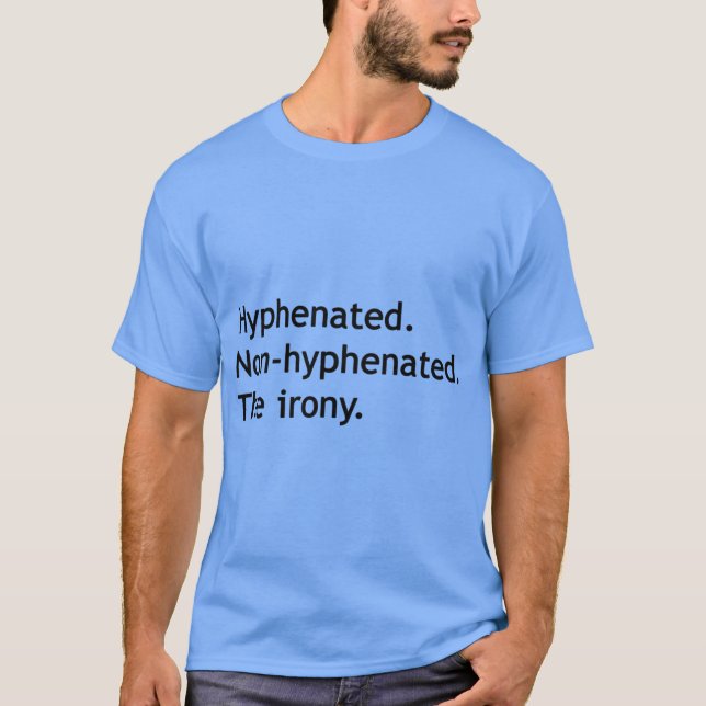 Bindestreckad Icke-bindestreckadironin vän retro T Shirt (Framsida)