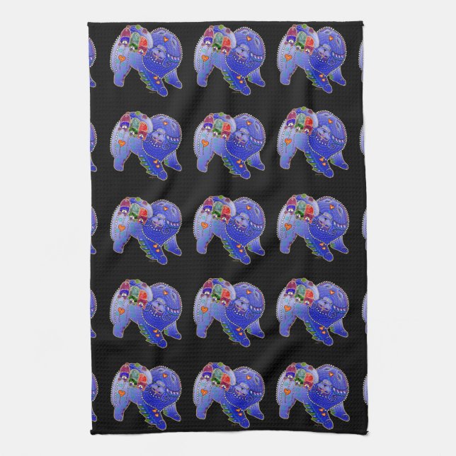 BINDI-chow-familjens ringsideshandduk/kökshandduk Kökshandduk (Vertikal)