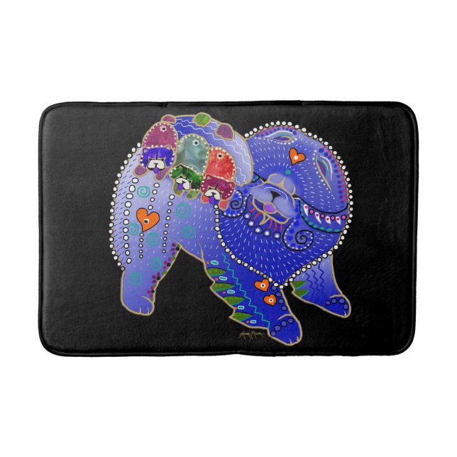 Bindi Chow litter - vågrät-Låda eller Bath Mat Badrumsmatta (Framsidan)