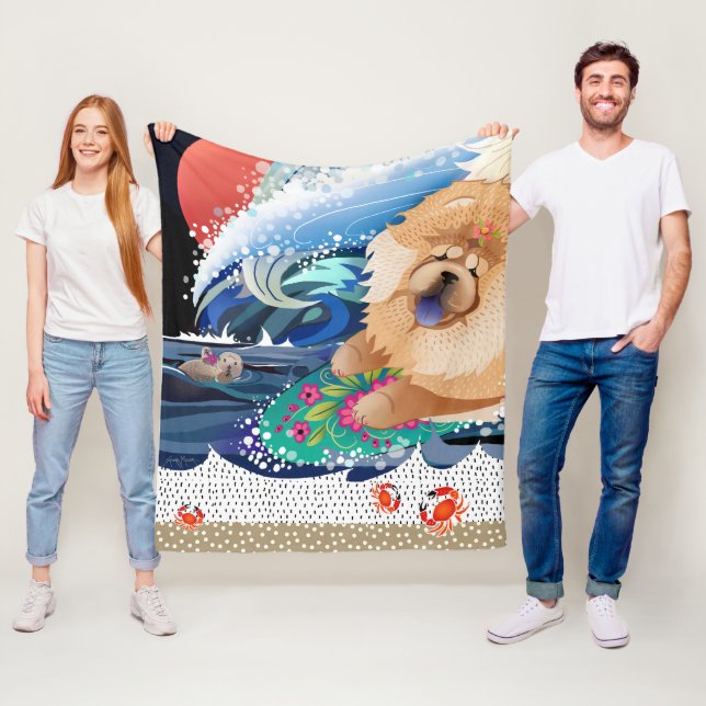 BINDI CHOWABUNGA - Chow ull/strandfilt Fleecefilt (På plats)