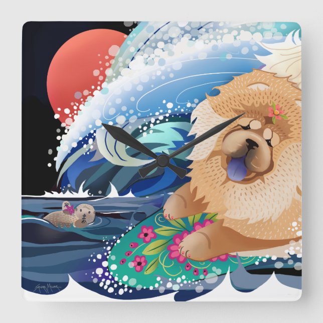 BINDI CHOWABUNGA - Väggspärr Fyrkantig Klocka (Framsida)