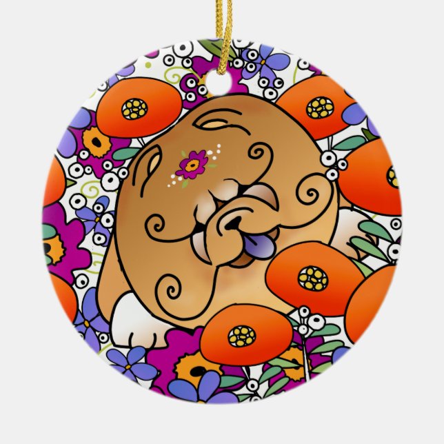 BINDI FLOWER POWER Chow - Ornament (Framsidan)
