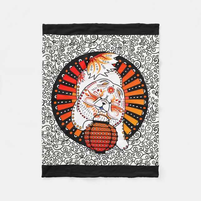 BINDI MI TANG - Chow - Hund filtår Fleecefilt (Framsidan)